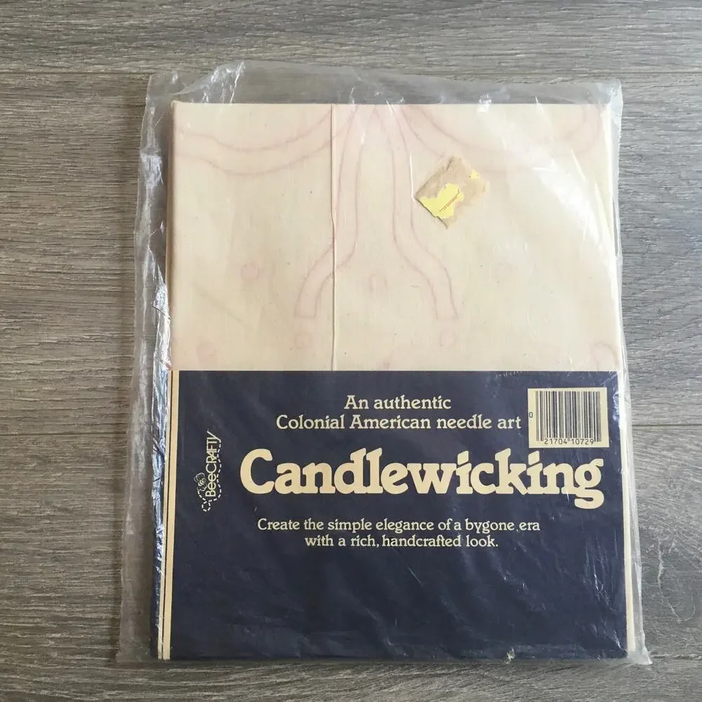 VTG BeeCrafty Candlewicking Kit 10726 Colonial American Needlework Pillow Sealed